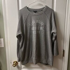 Torrid Gray Festive Graphic Crewneck Sweater